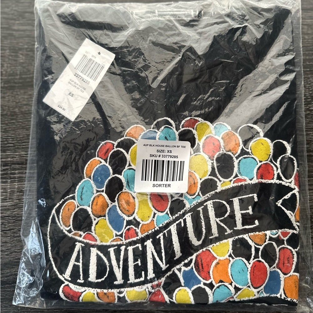 Adventure 4up Black House Balloons Short Sleeve Tee